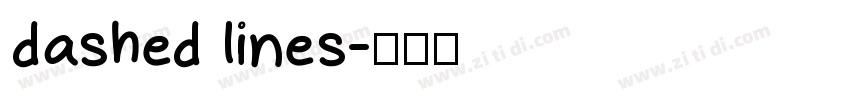 dashed lines字体转换